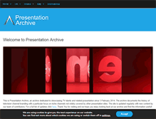 Tablet Screenshot of presentationarchive.com